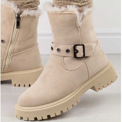 Botki Vinceza casual płaskie na zamek zamszowe  - zdjęcie produktu