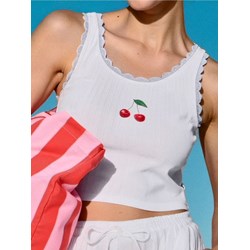 Bluzka damska Sinsay z okrągłym dekoltem biała  - zdjęcie produktu