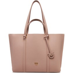 Shopper bag Pinko matowa wakacyjna mieszcząca a6 na ramię  - zdjęcie produktu