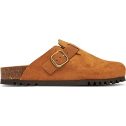 Klapki damskie brązowe Scholl płaskie bez zapięcia  - zdjęcie produktu