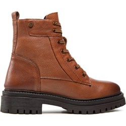 Workery damskie brązowe Geox casual płaskie jesienne  - zdjęcie produktu