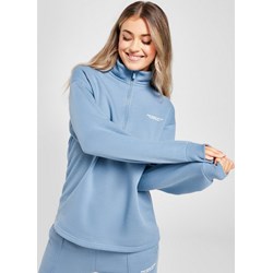 Bluza damska niebieska Pink Soda długa na jesień z napisami  - zdjęcie produktu