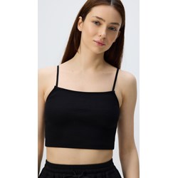 Bluzka damska Reserved z okrągłym dekoltem czarna casual  - zdjęcie produktu