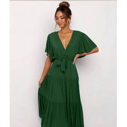 Sukienka Intimica maxi z krótkimi rękawami w serek  - zdjęcie produktu