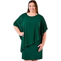 Sukienka Fokus z okrągłym dekoltem z krótkim rękawem z szyfonu wyszczuplająca  - zdjęcie produktu