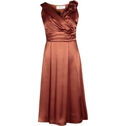 Sukienka Fokus midi satynowa elegancka  - zdjęcie produktu