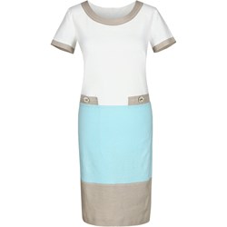 Sukienka Fokus wielokolorowa z lnu  - zdjęcie produktu