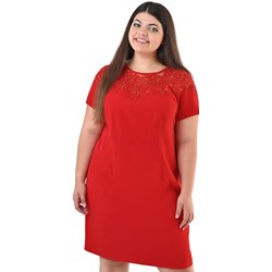 Sukienka Fokus z tkaniny koronkowa mini z krótkimi rękawami  - zdjęcie produktu