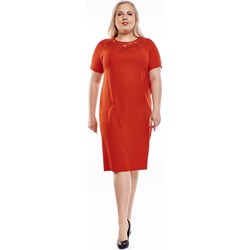 Sukienka Fokus z krótkim rękawem wyszczuplająca z okrągłym dekoltem  - zdjęcie produktu