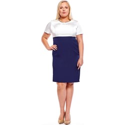 Sukienka Fokus dla puszystych z okrągłym dekoltem  - zdjęcie produktu