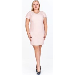 Sukienka Fokus mini dla puszystych na urodziny z krótkim rękawem  - zdjęcie produktu