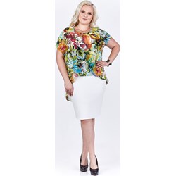Bluzka damska Fokus z krótkim rękawem z elastanu  - zdjęcie produktu