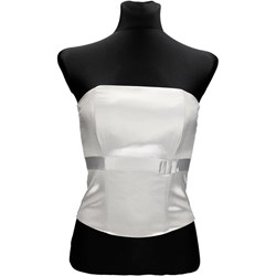 Szara bluzka damska Fokus z golfem na lato  - zdjęcie produktu