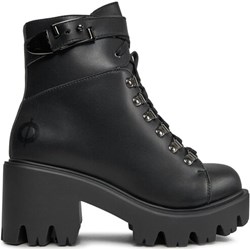 Workery damskie Altercore casual czarne bez wzorów sznurowane ze skóry ekologicznej  - zdjęcie produktu