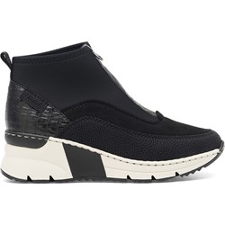 Czarne botki Rieker bez zapięcia zimowe  - zdjęcie produktu