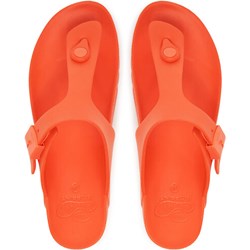 Scholl klapki damskie casual pomarańczowe płaskie bez zapięcia  - zdjęcie produktu