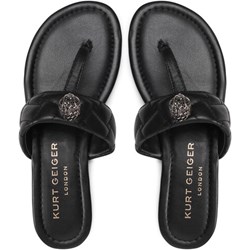 Klapki damskie Kurt Geiger casual czarne płaskie  - zdjęcie produktu