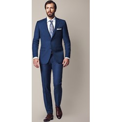 Granatowe spodnie męskie Lancerto eleganckie  - zdjęcie produktu