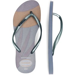 Klapki damskie niebieskie Havaianas na płaskiej podeszwie na lato bez zapięcia casual  - zdjęcie produktu