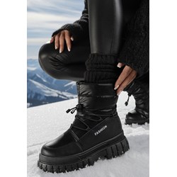 Śniegowce damskie Born2be płaskie czarne  - zdjęcie produktu