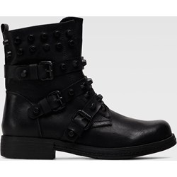 Botki DeeZee z zamkiem na płaskiej podeszwie  - zdjęcie produktu