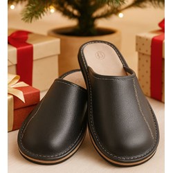 Kapcie męskie Pantofelek24 skórzane  - zdjęcie produktu