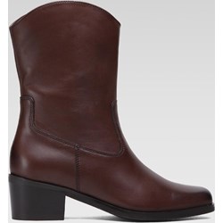 Botki brązowe Lasocki z zamkiem eleganckie  - zdjęcie produktu