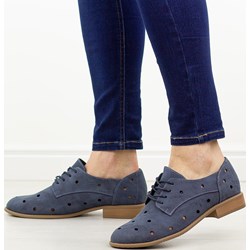 Półbuty damskie Daszyński na obcasie sznurowane  - zdjęcie produktu