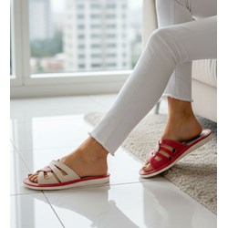 Kapcie damskie Pantofelek24 ze skóry  - zdjęcie produktu