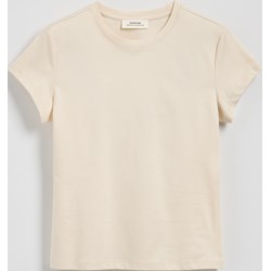 Bluzka damska Reserved z okrągłym dekoltem beżowa  - zdjęcie produktu