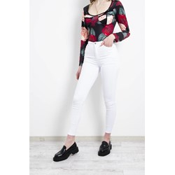 Spodnie damskie białe Olika na wiosnę  - zdjęcie produktu