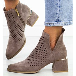 Botki Potocki na zamek na obcasie eleganckie na wiosnę  - zdjęcie produktu