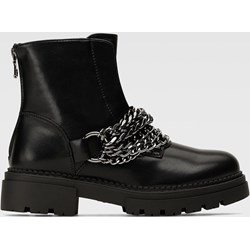 Botki Jenny Fairy casual na platformie na zamek czarne  - zdjęcie produktu