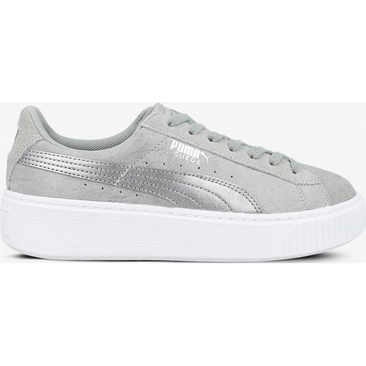 puma basket platform szare puma basket platform szare