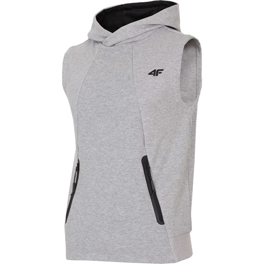 Bluza męska BLM209 szary melanż 4F w Domodi 4f bluza bez rękawów z kapturem damska