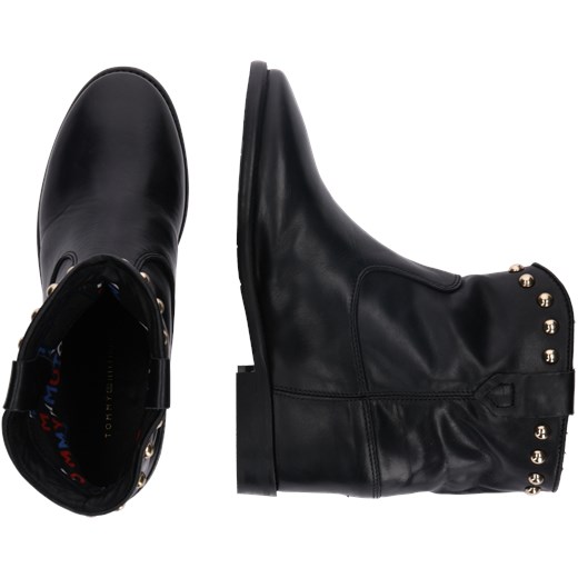 tommy hilfiger round stud wedge bootie