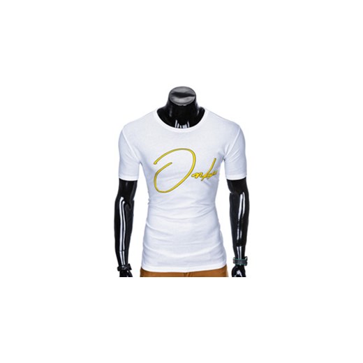 dobra jakość T SHIRT MĘSKI Z NADRUKIEM S989 BIAŁY Ombre dobra jakość T SHIRT MĘSKI Z NADRUKIEM S989 BIAŁY Ombre