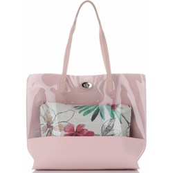 David Jones shopper bag ze skóry ekologicznej różowa młodzieżowa  - zdjęcie produktu