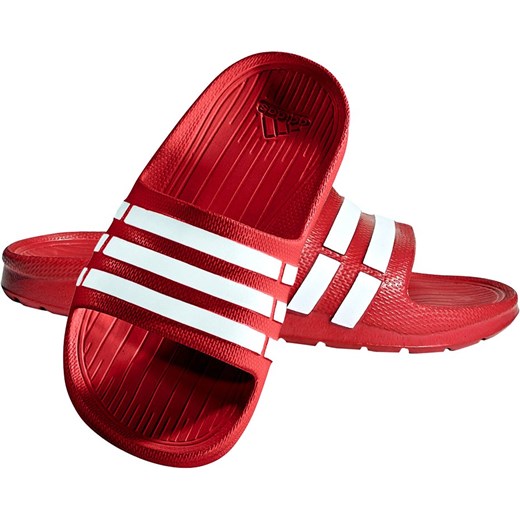 Klapki męskie Adidas sportowe czerwone finezja moda.pl