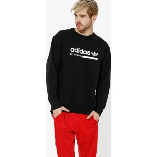 dobry Bluza męska Adidas z napisami szara młodzieżowa Odzież