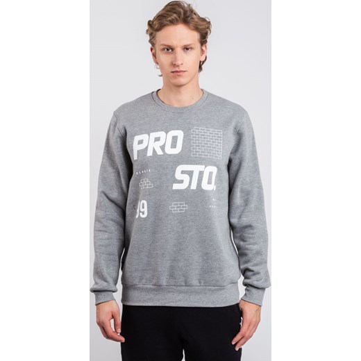dobry Bluza męska Adidas z napisami szara młodzieżowa Odzież