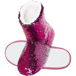 Kapcie damskie różowe SOXO casual w abstrakcyjnym wzorze ze skóry ekologicznej  - zdjęcie produktu