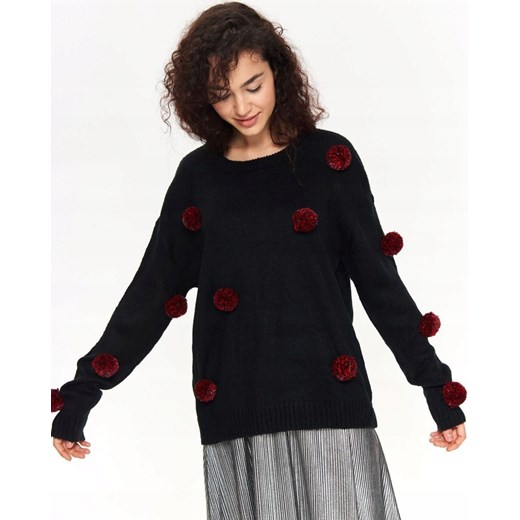 Sweter damski Top Secret Odzież Damska GG czarny Swetry Sweter damski Top Secret Odzież Damska GG czarny Swetry