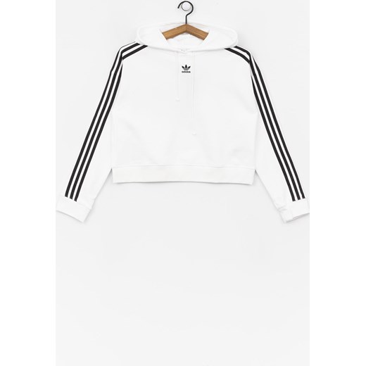 Bluza damska biała Adidas Originals z bawełny krótka w Domodi