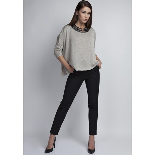 trwałe modelowanie Mkm Knitwear Design sweter damski z trwałe modelowanie Mkm Knitwear Design sweter damski z