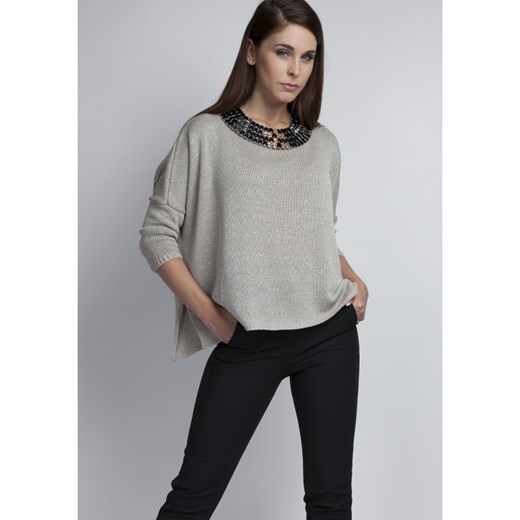 trwałe modelowanie Mkm Knitwear Design sweter damski z trwałe modelowanie Mkm Knitwear Design sweter damski z