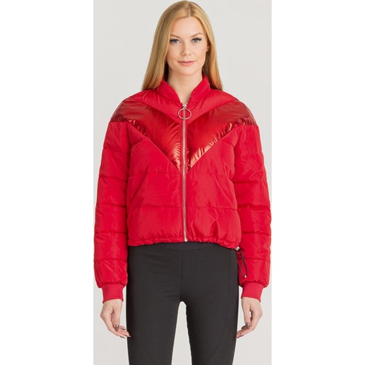 Kurtka damska Guess bez wzorów casualowa krótka Odzież kurtka damska guess niebieska długa z kapturem casualowa