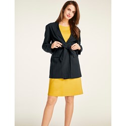 Sweter damski Heine bez wzorów czarny casual w serek  - zdjęcie produktu