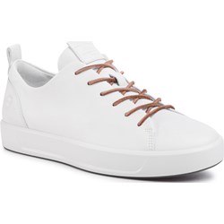 Buty sportowe męskie Ecco białe z tworzywa sztucznego jesienne  - zdjęcie produktu