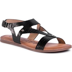 Sandały damskie Gioseppo czarne płaskie na lato casual  - zdjęcie produktu